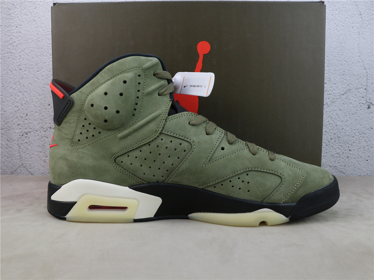 Travis Scott x Air Jordan 6 Medium Olive CN1084-200